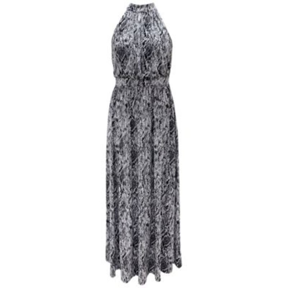 INC International Concepts Women's Large Shelia Snake Halter Long Maxi Dress